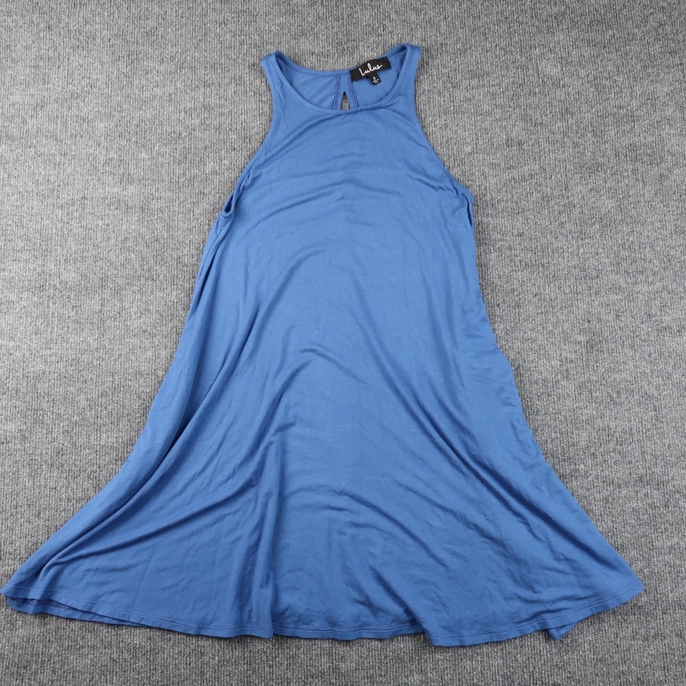 Lulus Dress Womens Small Sleeveless Flare‎ Casual Made in USA Rayon Spandex